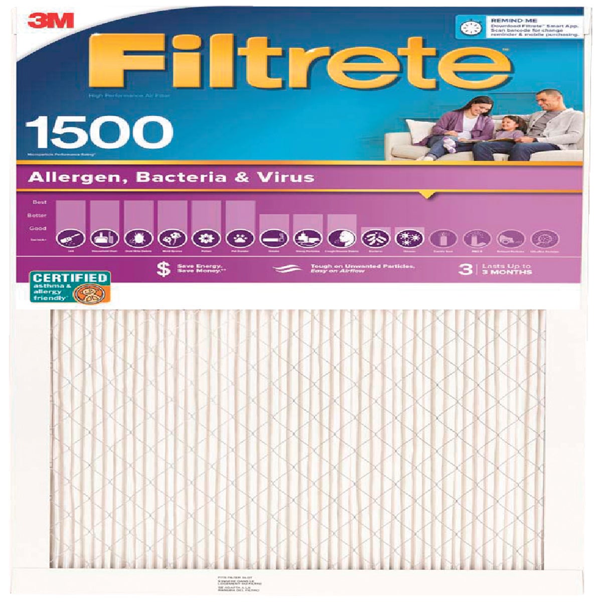 UP11-4 Filtrete Ultra Allergen Healthy LiviIng Furnace Filter Image
