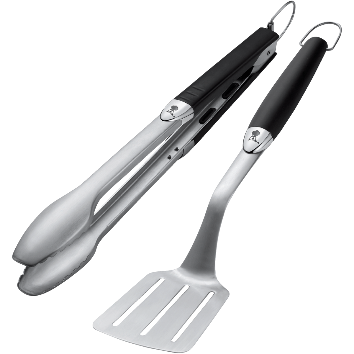 Weber Soft Touch Stainless Steel 2-Piece Barbeque Tool Set 6625 - 1 Each Weber 2-piece Stainless Steel Grill Tool Set