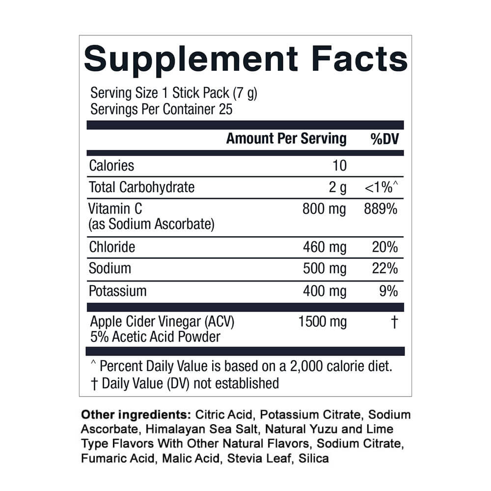 Hydration With ACV Yuzu-Lime 25 count