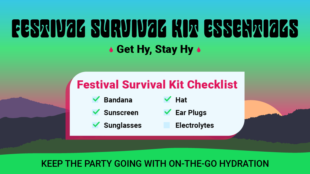 a useful checklist to survive any festival