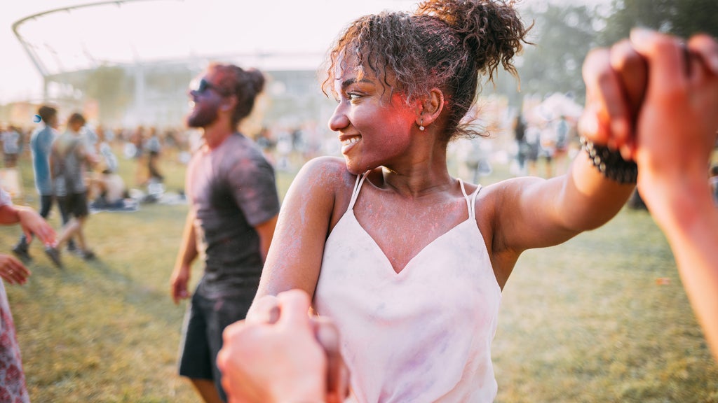woman dancing at a music festival