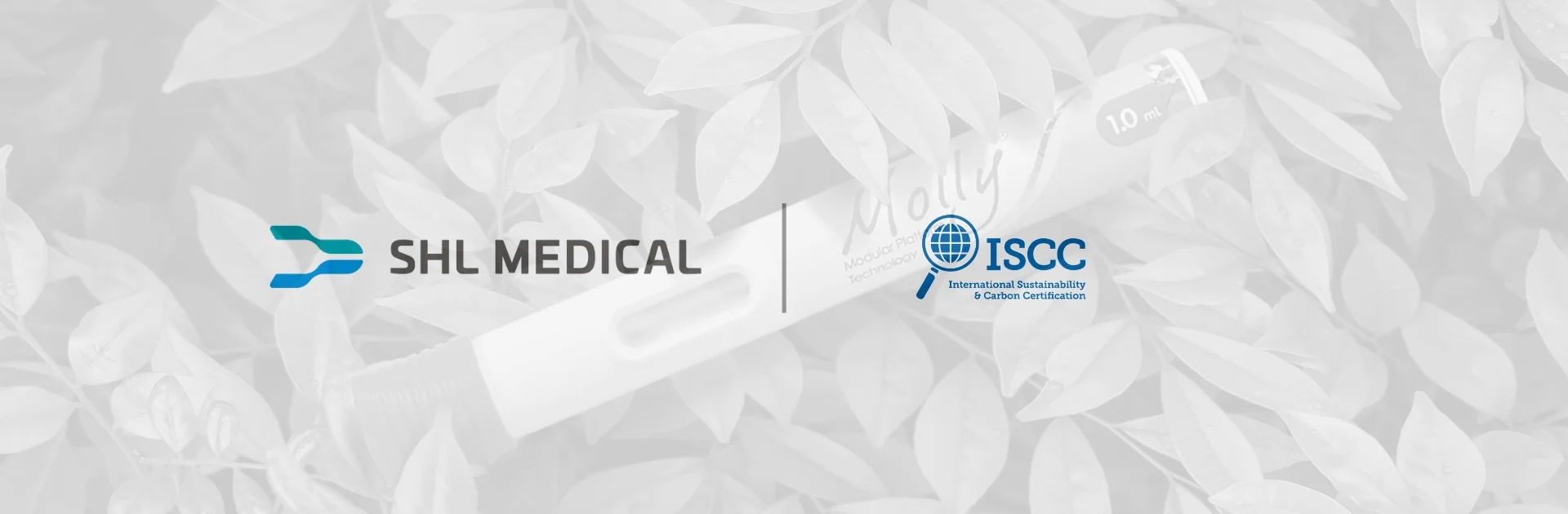 [.jpg] <p>The logos for shl medical and iscc displayed on a subtle leaf background</p>