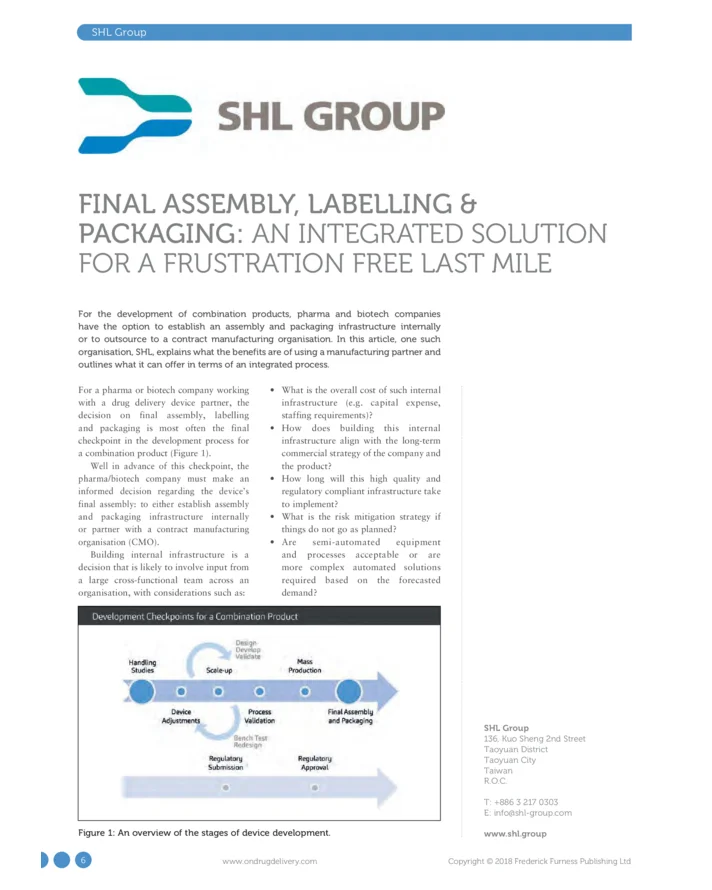 Final Assembly, Labelling & Packaging: An Integrated Solution for a ...
