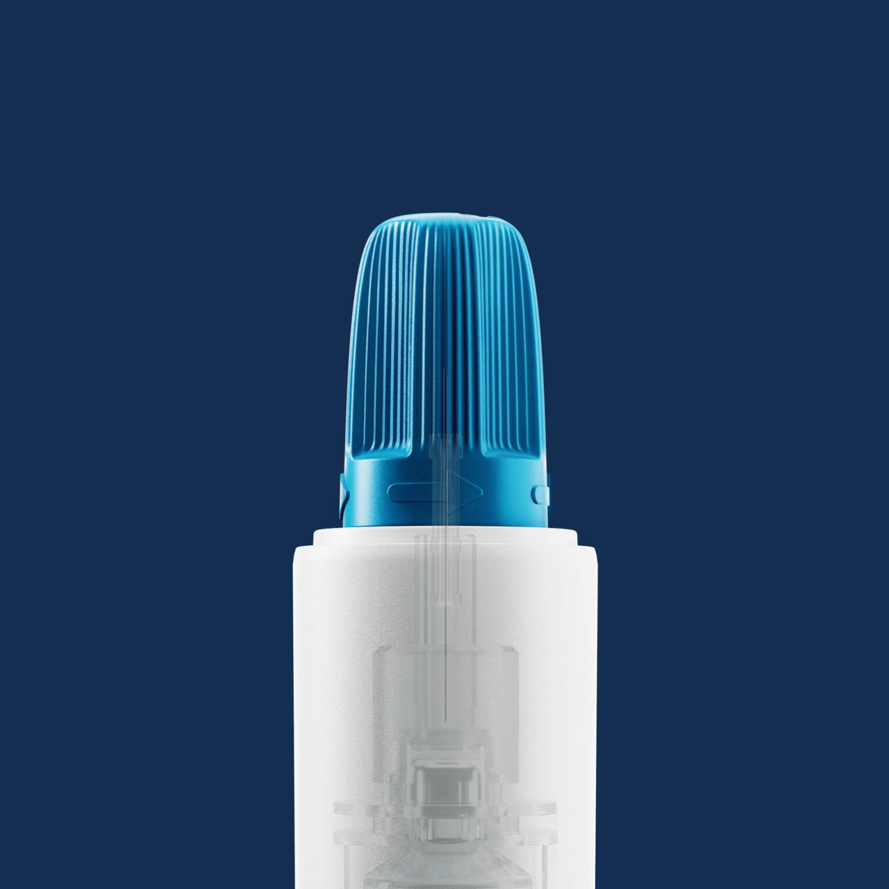 Animation of Needle Isolation Technology (NIT) revealing a 23G to 29G pre-attached needle inside the Magnitude needle cover