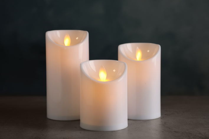 Battery-powered candles