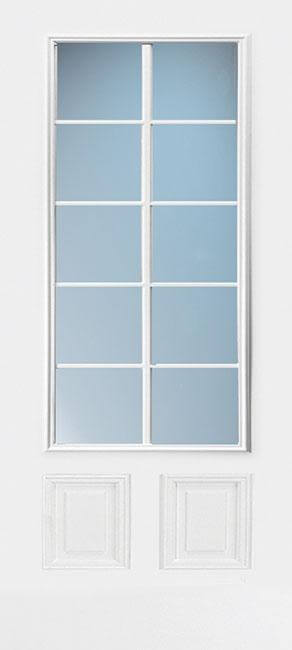 Doors with Glass and Grids - 2 Panel 3/4 Lite 10L
