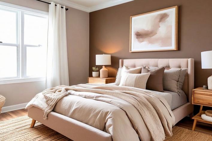 mocha mousse bedroom