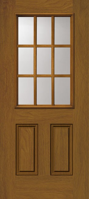 Doors with Glass and Grids - 2 Panel 1/2 Lite 9L