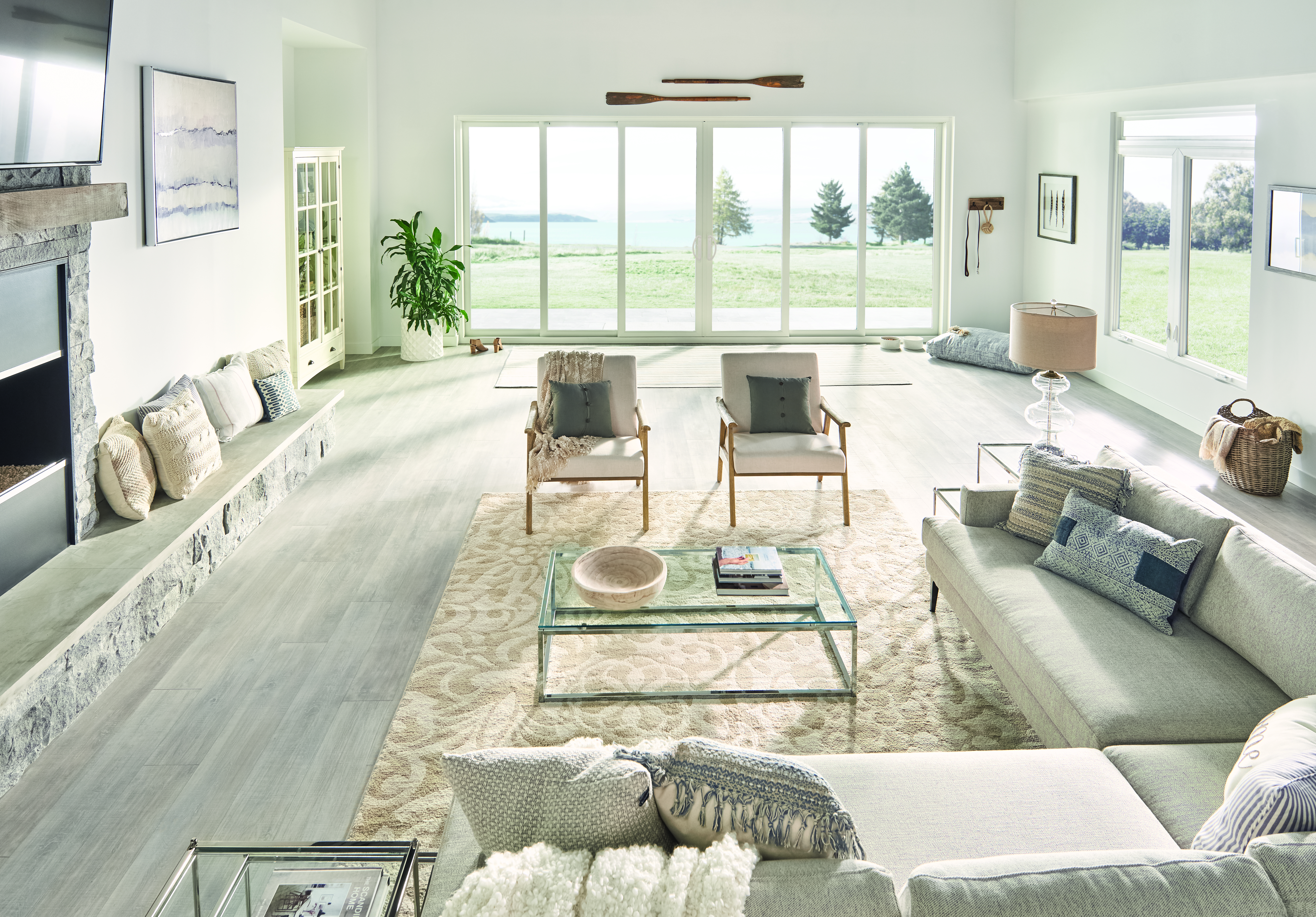 Multi-slide patio door exterior