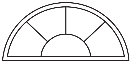 Radius Grille Options - Single Radius Sunburst 42"