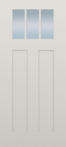 Doors with Glass and Grids - 2 Panel Shaker Craftsman 3L