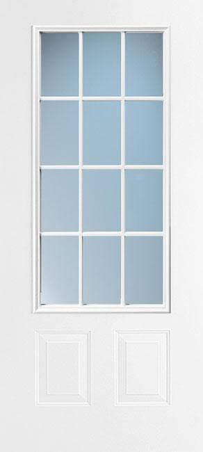 Doors with Glass and Grids - 2 Panel 3/4 Lite 12L