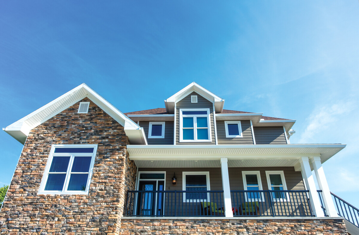 Impact double hung, casement, and picture windows on a modern exterior