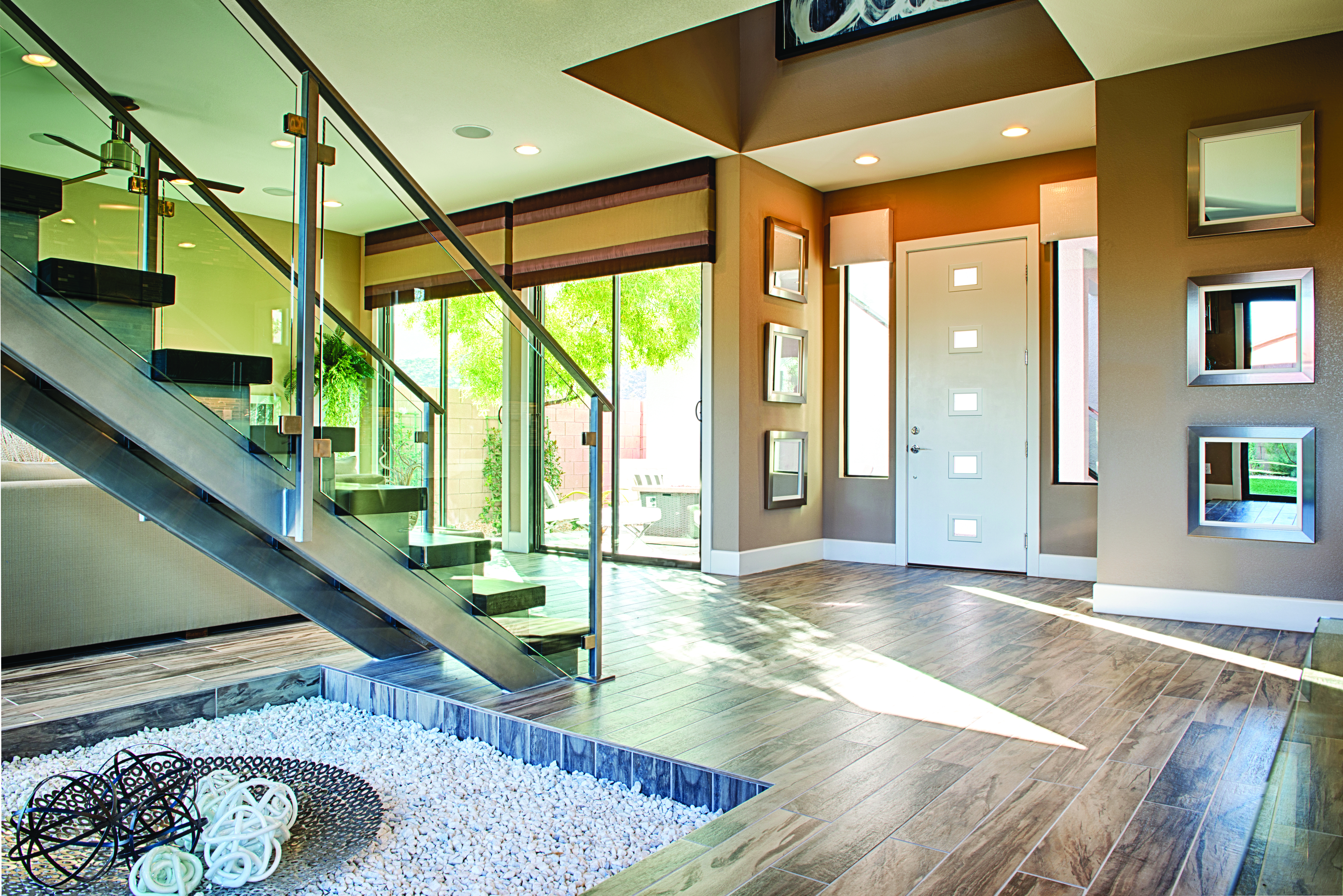 A High Reflective White Therma-Tru® Pulse® Modern Entry Door