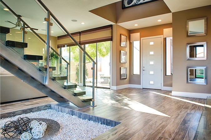 A High Reflective White Therma-Tru® Pulse® Modern Entry Door