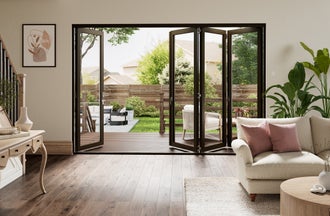 Window World Wood-Clad Bi-Fold Patio Doors