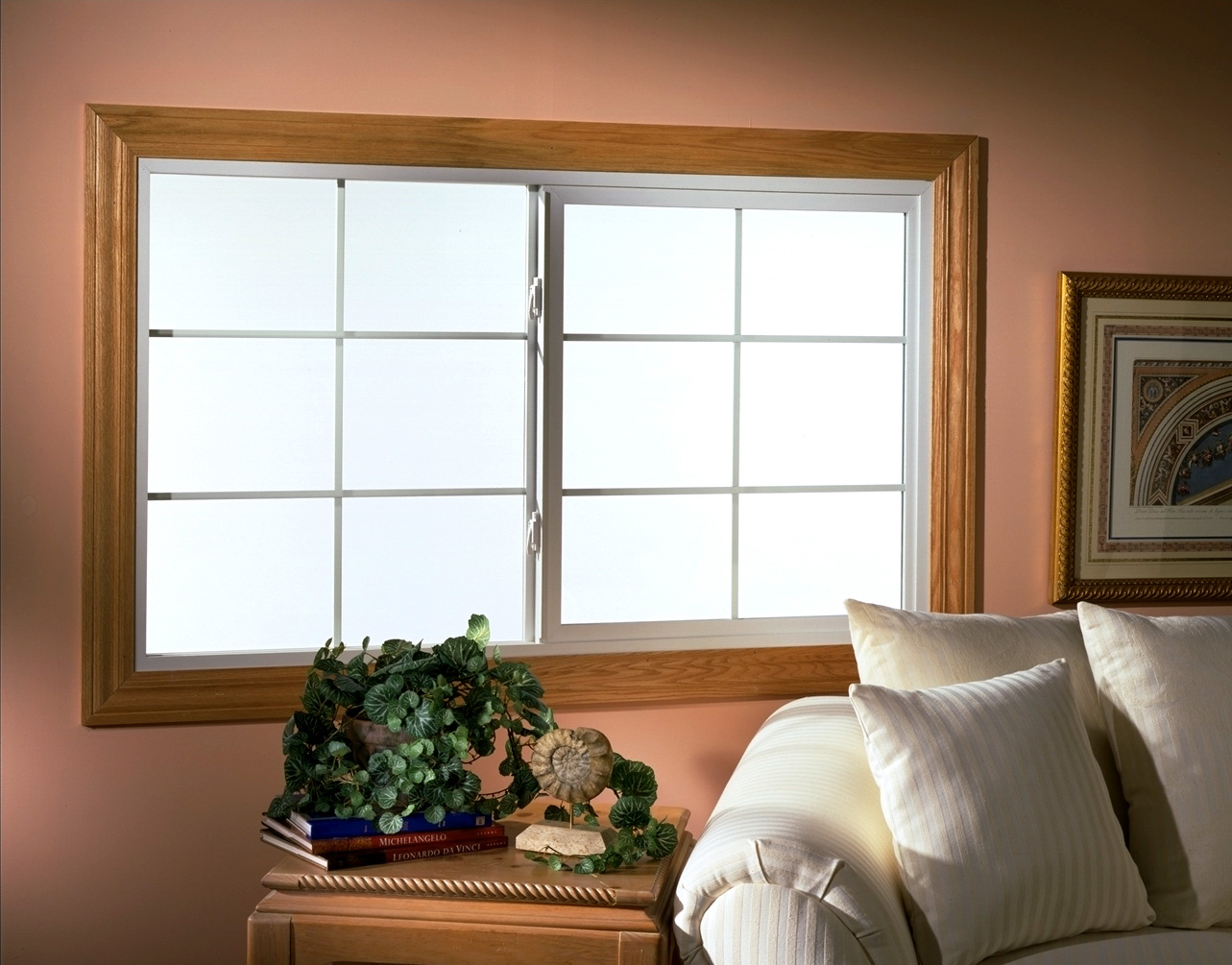 white sliding window in a living room