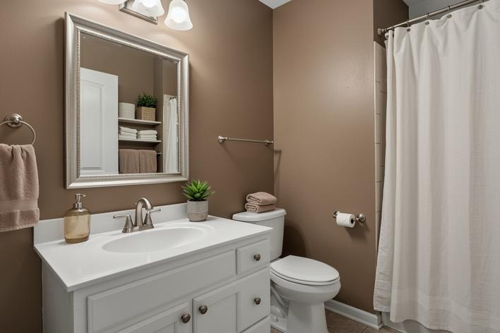 mocha mousse bathroom