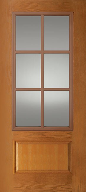 Doors with Glass and Grids - 1 Panel 3/4 Lite 6L