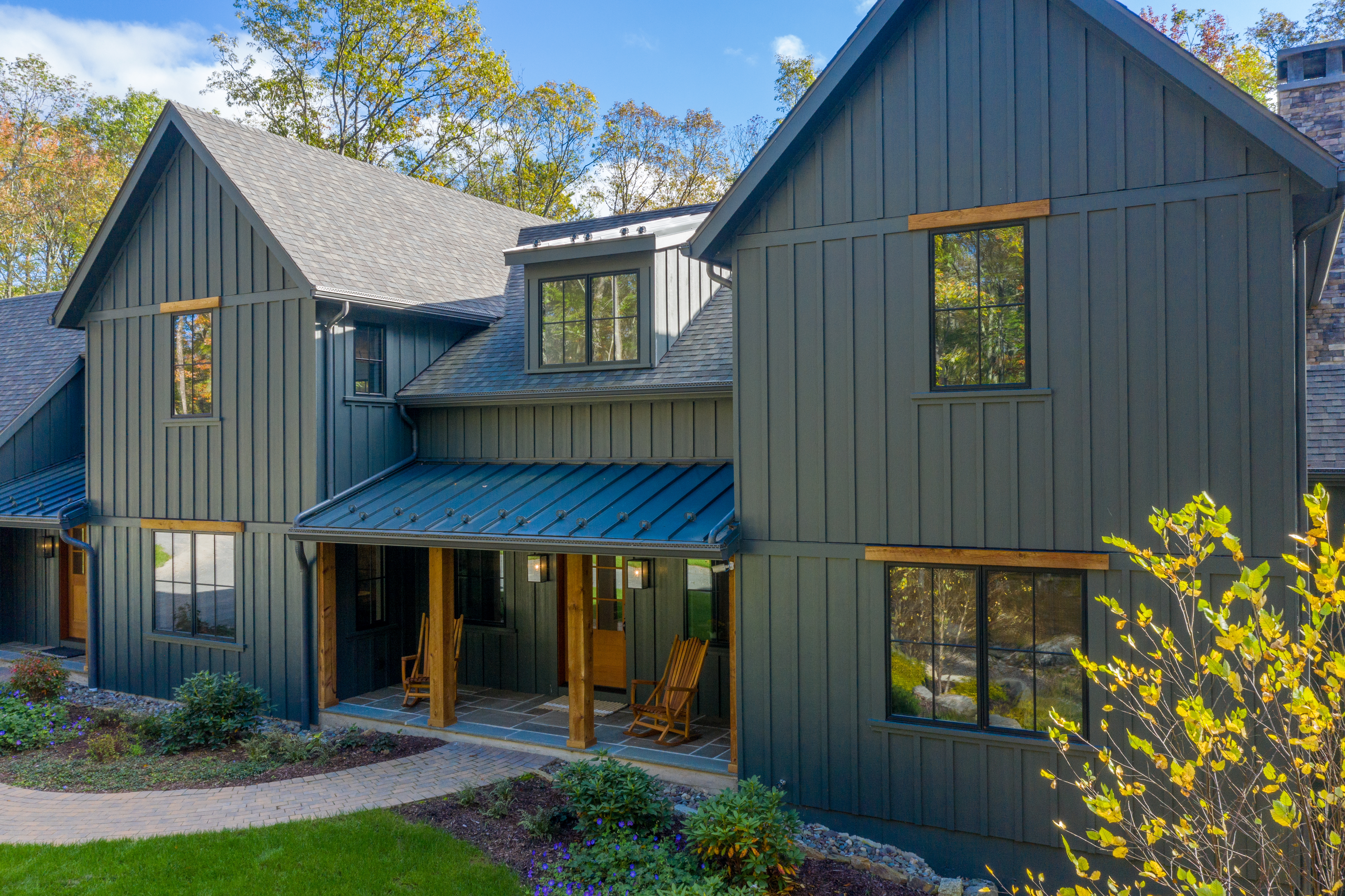 2-story home with hardie plank, soffit and trim in Iron Gray