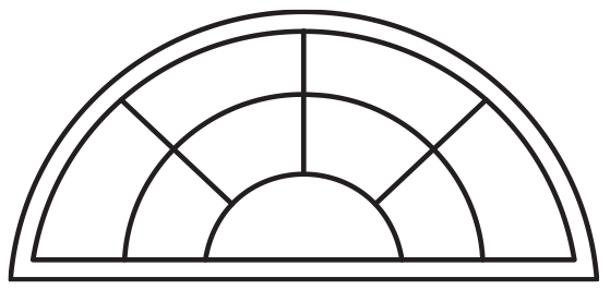 Radius Grille Options - Double Radius Sunburst 60"
