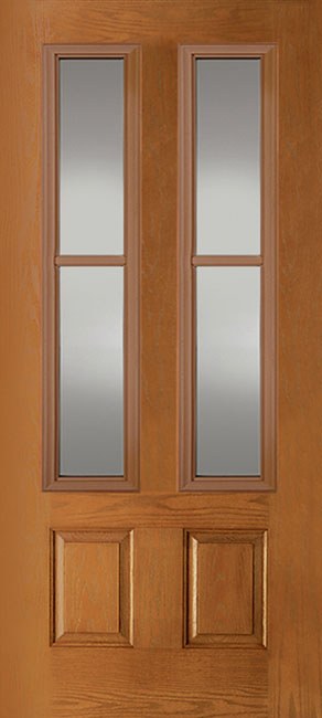Doors with Glass and Grids - 2 Panel Twin 3/4 Lite 2L