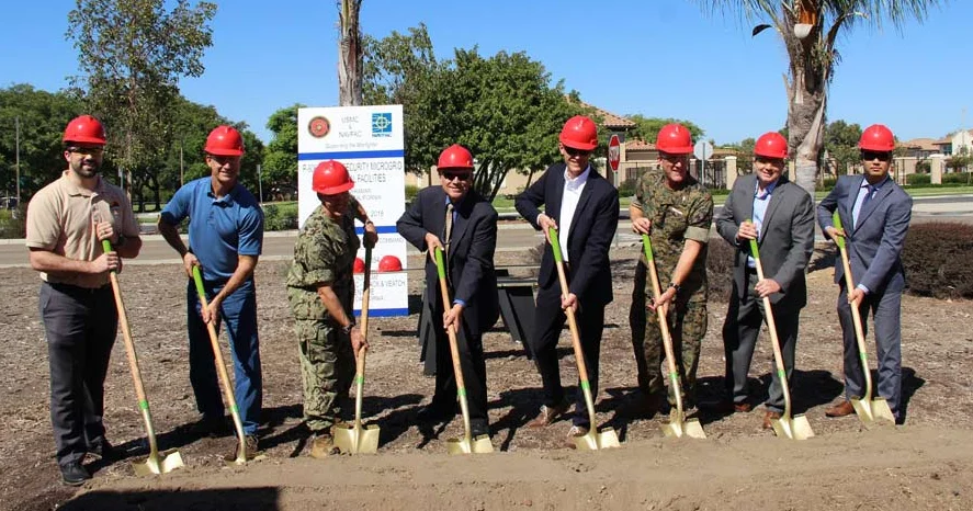 groundbreaking ceremony celebrating the start of construction for the microgrid