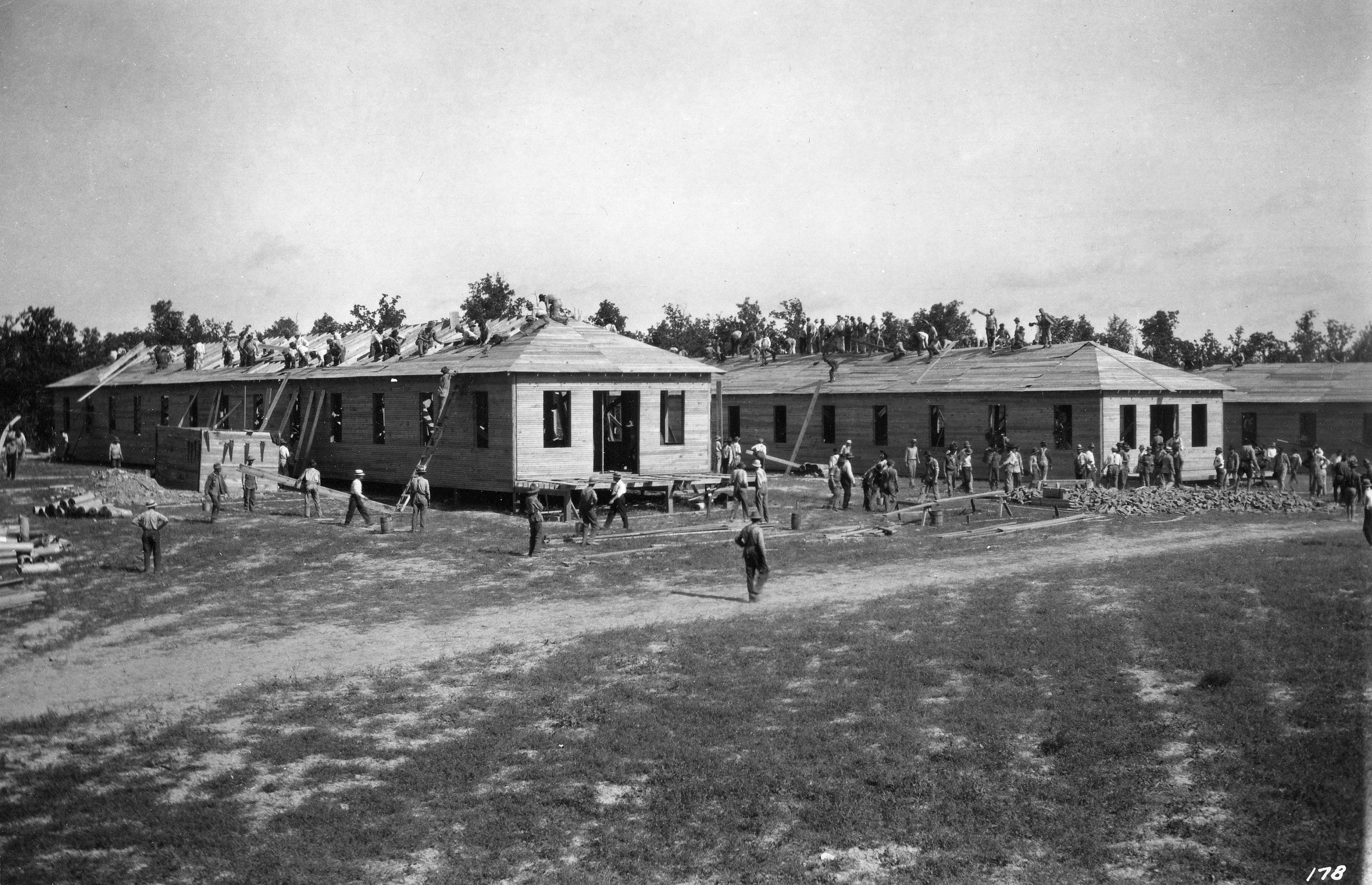 Restored photo from Camp Pike in Little Rock, Ark