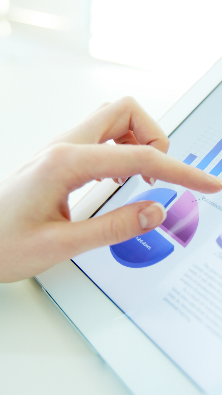 Business analysis on tablet