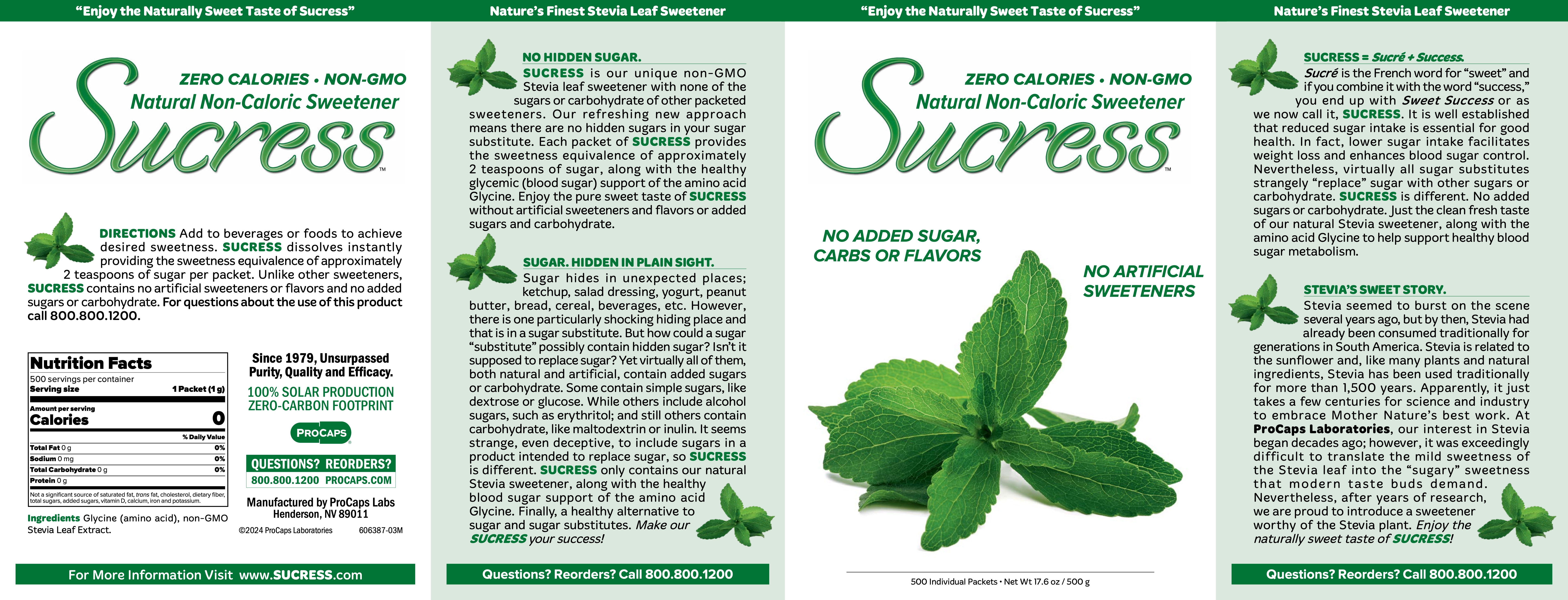 Sucress™  Stevia Non-Caloric Sweetener