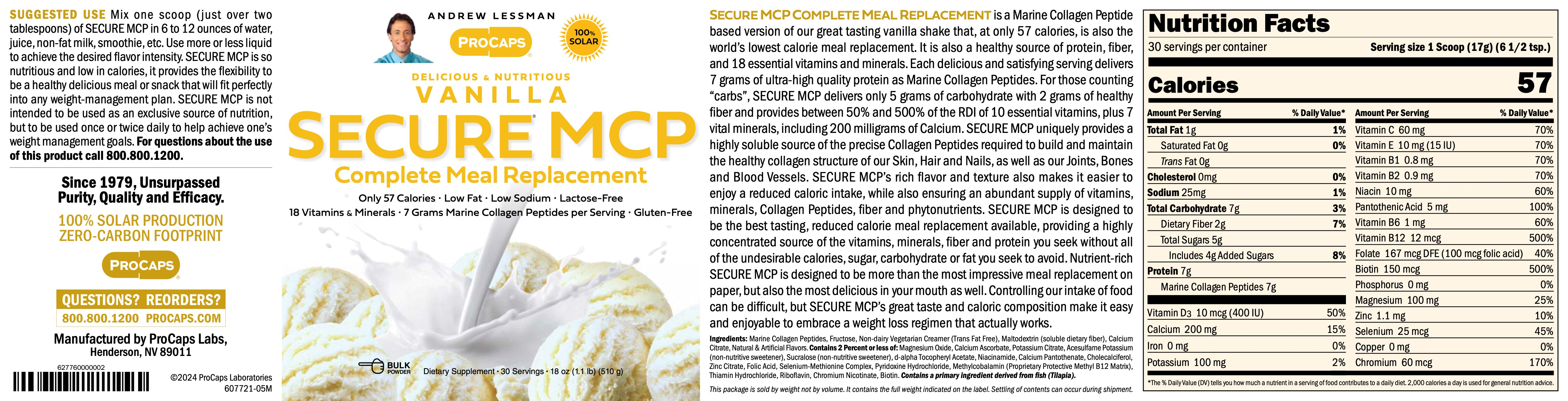 Secure® MCP Complete Meal Replacement - Vanilla