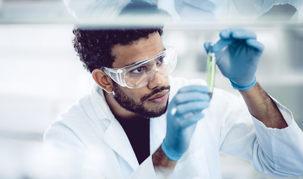 Man working with Chemicals