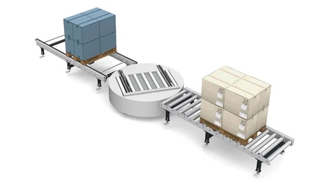 Unité de transfert - convoyeur à rouleaux et à chaîne