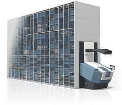Kardex Miniload-in-a-Box je automatizovaný skladovací systém