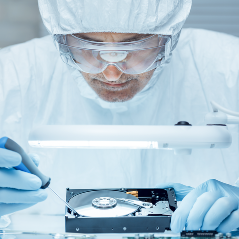 A Man working with electronic items