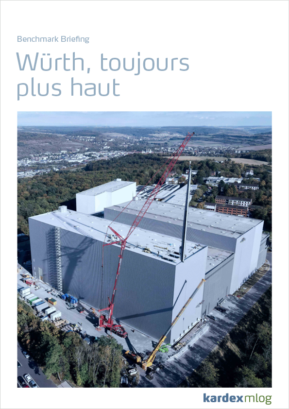 Nouveau magasin de grande hauteur de 50 mètres de haut pour Würth Industrie Service