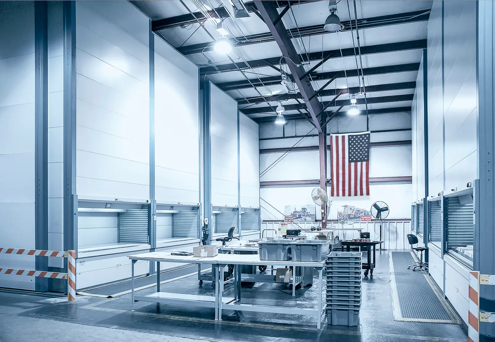 Kardex shuttle vertical lift modules at a US military base