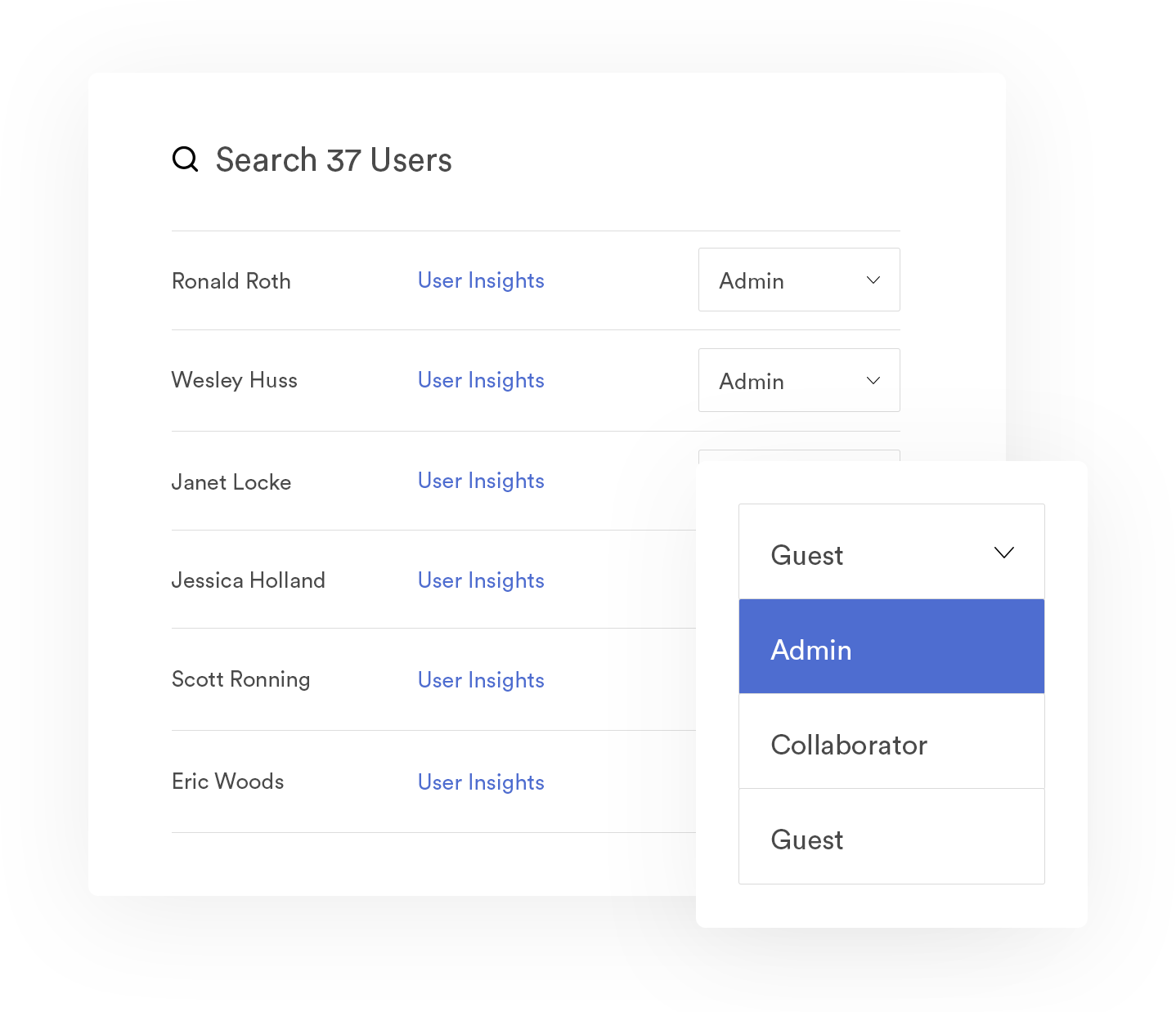 View of user settings in Brandfolder