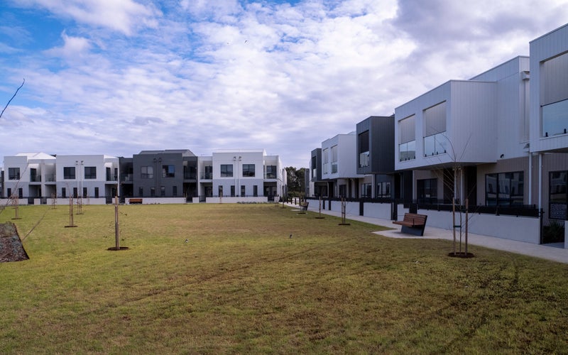 Street view of developer display homes