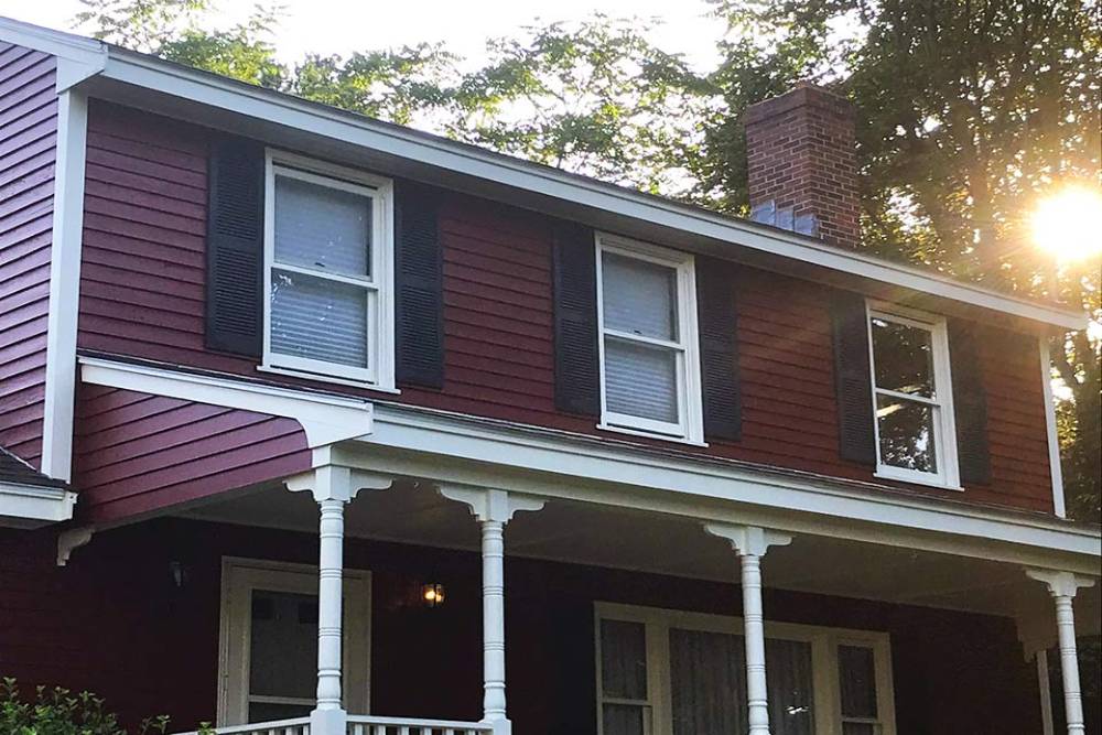 Exterior of a recently painted home in Cambridge, MA