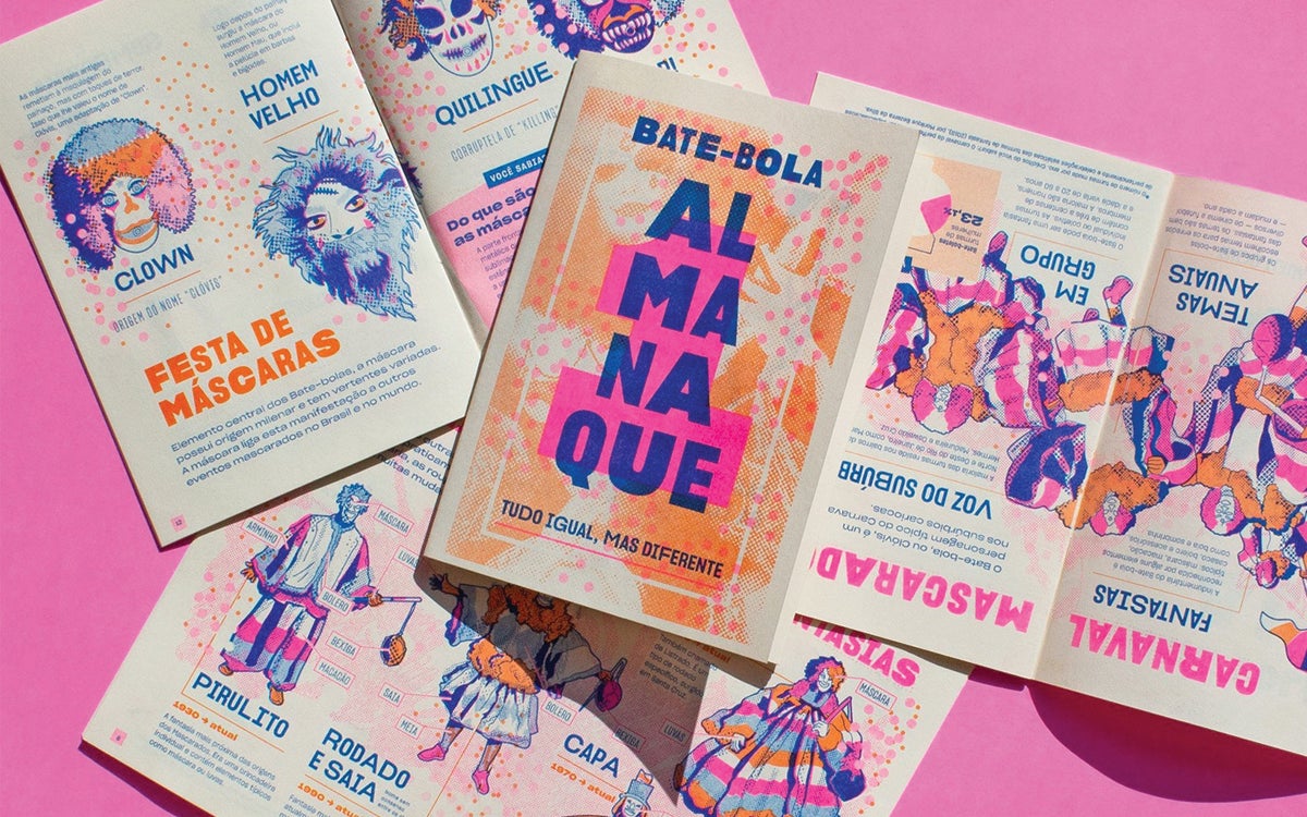 A colorful array of Bate-Bola Almanaque magazines