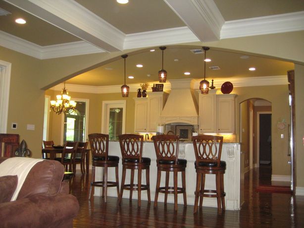 A custom-built home interior showcasing personalized features and unique design elements