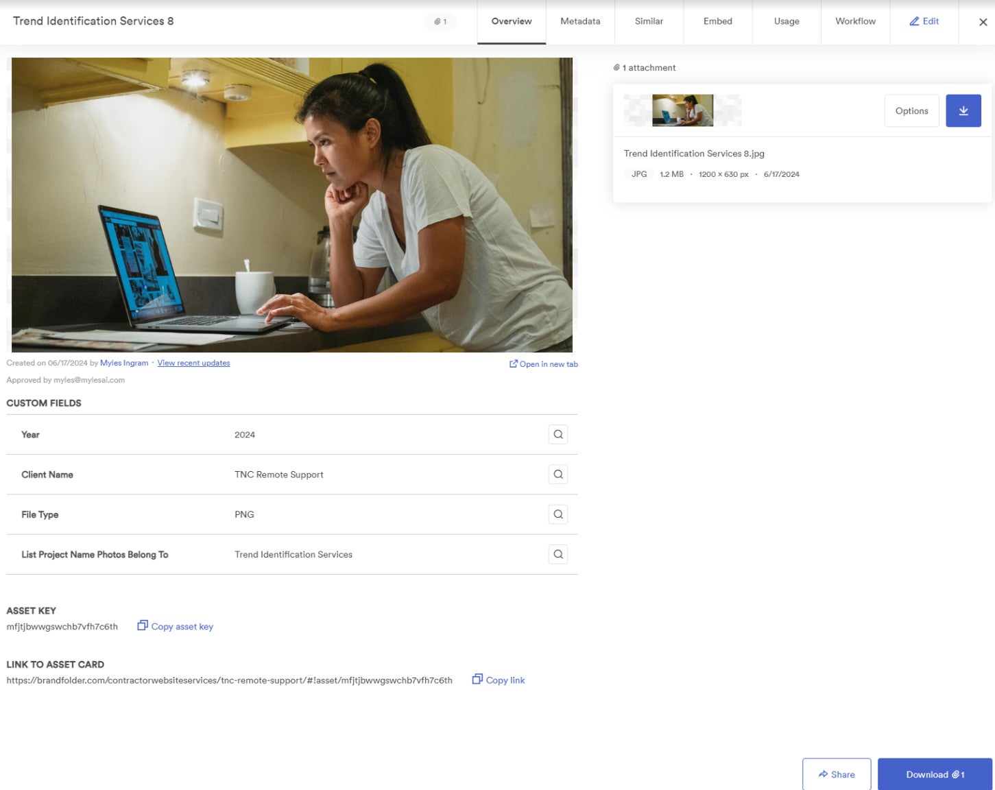 Manual Image Optimization example for digital media
