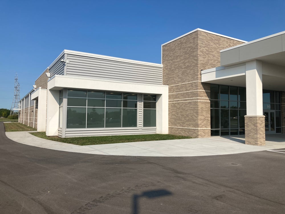 A commercial concrete project after completion in Indianapolis