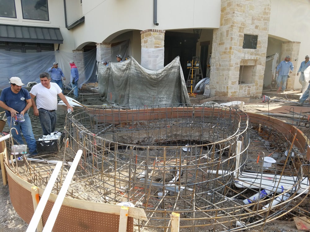 Ongoing swimming pool builder in Pearland TX by expert pool builders