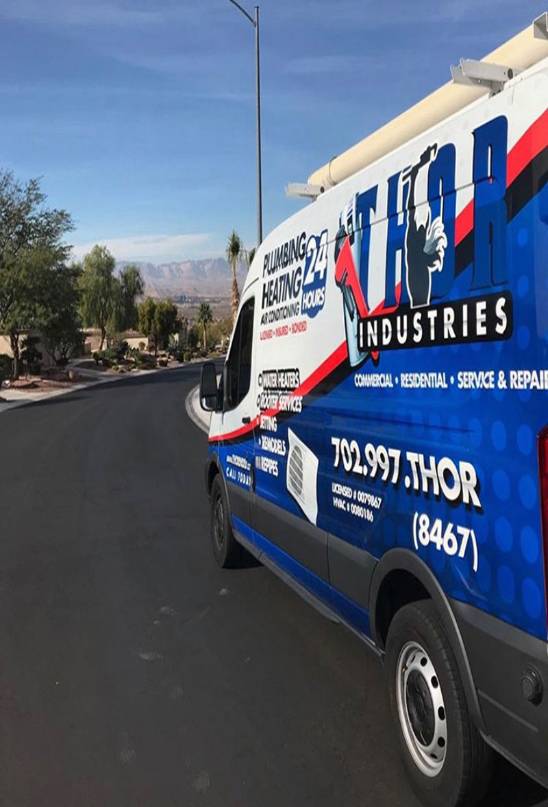 Service van of a reliable commercial plumber in Las Vegas