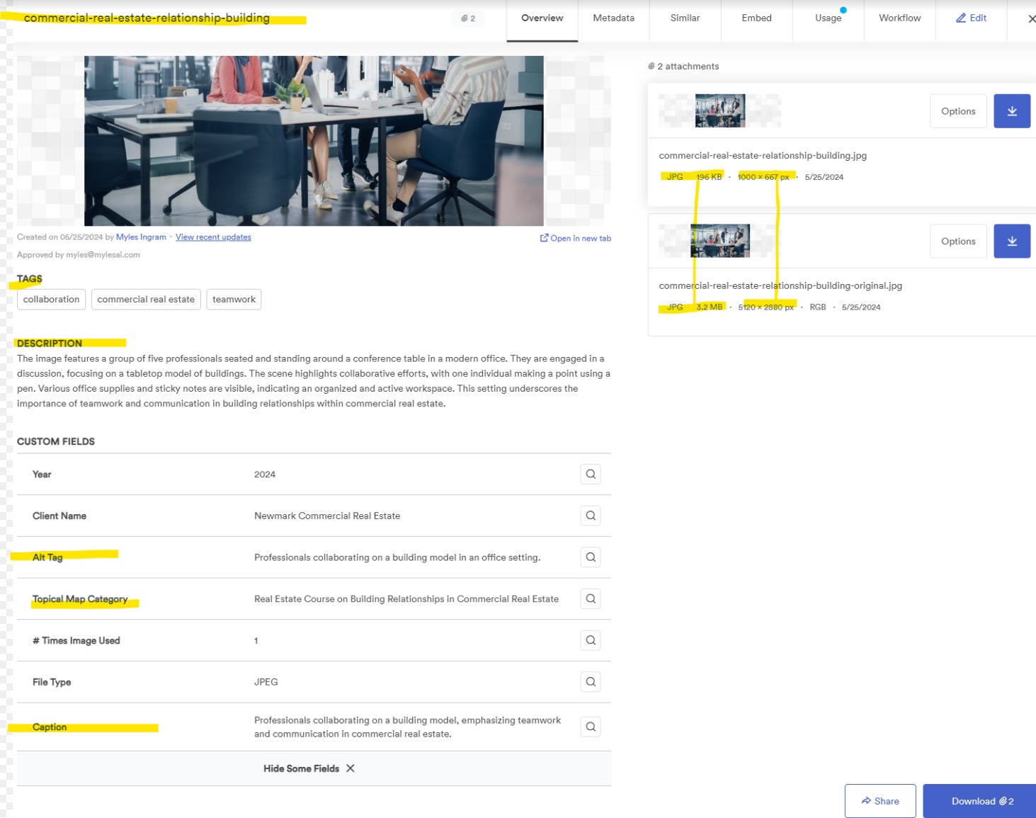 After an Image gets optimzed with AI ImageOptimizer