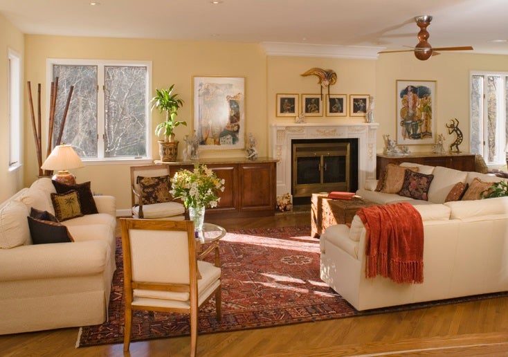 A beautifully interior designed living room in Frederick, MD