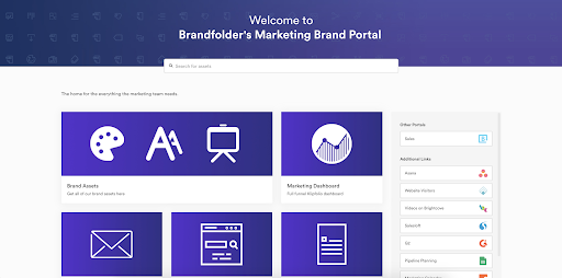 Display of Brandfolder marketing portal