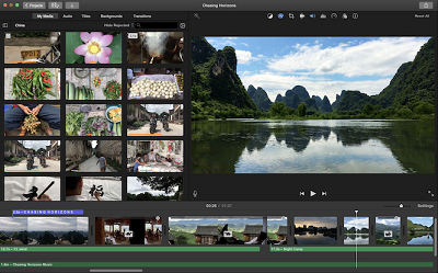 Screenshot of Apple iMovie